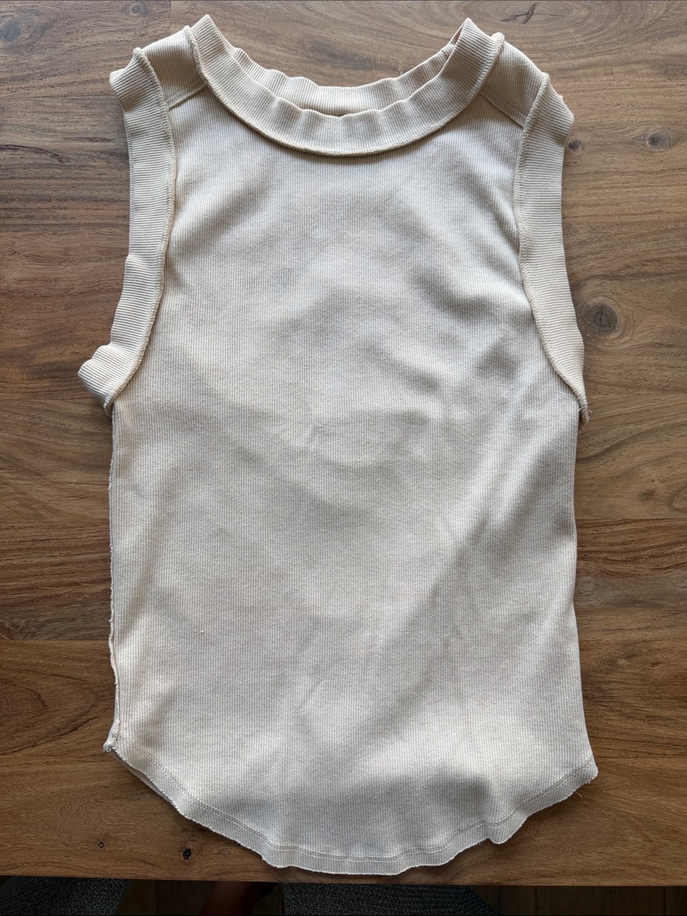 We The Free Ribbed Sleeveless Tank - Cream